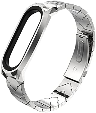 TwiHill A pulseira de metal é adequada para Mi Band 4/5/6. Pulseira de metal Mi Band 304 em aço inoxidável universal V, Banda Mi 4/5/6 Acessórios-para XiaomiSite oficial de vendas da TwiHill