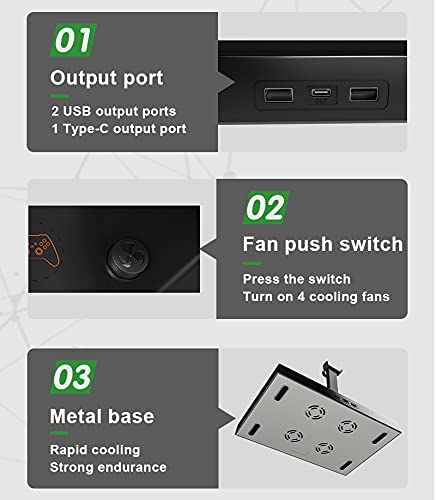 TwiHill a base do ventilador de resfriamento do host é adequada para Xbox Series X, suporte de armazenamento de fone de ouvido Xbox Series X, carregador de contato, acessórios Xbox Series X-Site oficial de vendas da TwiHill