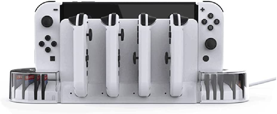 TwiHill O carregador do gamepad é adequado para Switch OLED, NS joycon esquerda e direita, base de carregamento com cartucho de jogo, acessórios Nintendo Switch OLED-Site oficial de vendas da TwiHill