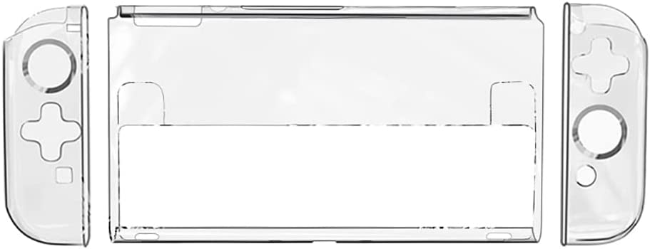 TwiHill Adequado para caixa de cristal dividido Nintendo Switch oled, caixa protetora transparente TPU + PC, nova caixa host Switch OLED da Nintendo,Switch oled Acessórios,-TwiHill