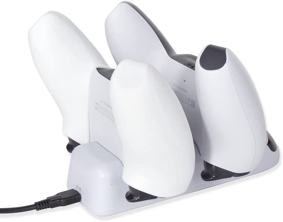 TwiHill Carregador de gamepad sem fio para PS5, carregador de gamepad PS5, carregador de controlador PS5 com adaptador, acessórios PS5-Site oficial de vendas da TwiHill