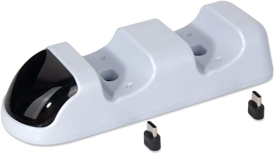 TwiHill Carregador de gamepad sem fio para PS5, carregador de gamepad PS5, carregador de controlador PS5 com adaptador, acessórios PS5-Site oficial de vendas da TwiHill