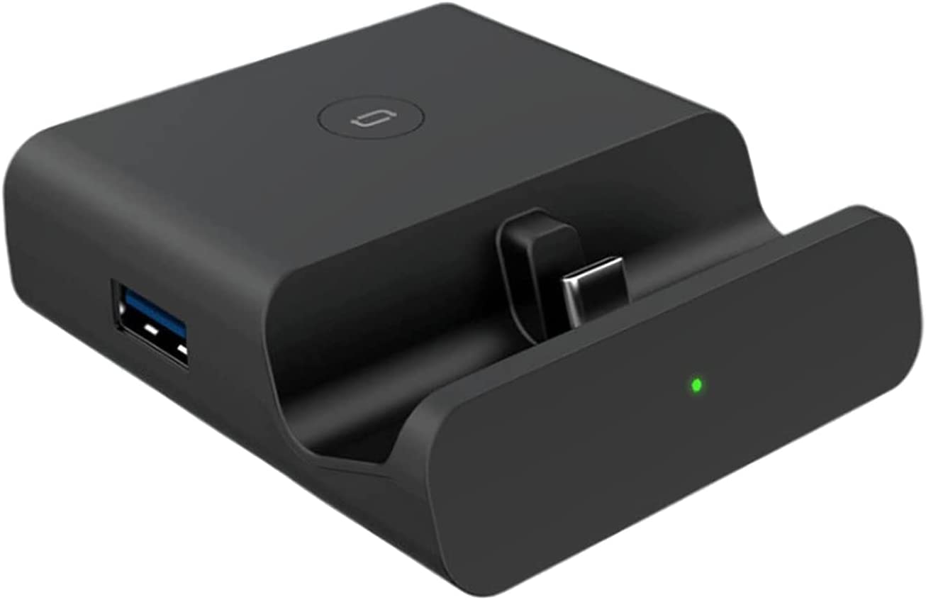 TwiHill base de carregamento Base para Nintendo Switch, mini comutador portátil, estação de ancoragem para Nintendo Switch com porta 4K, HDMI e USB 3.0(preto)-TwiHill