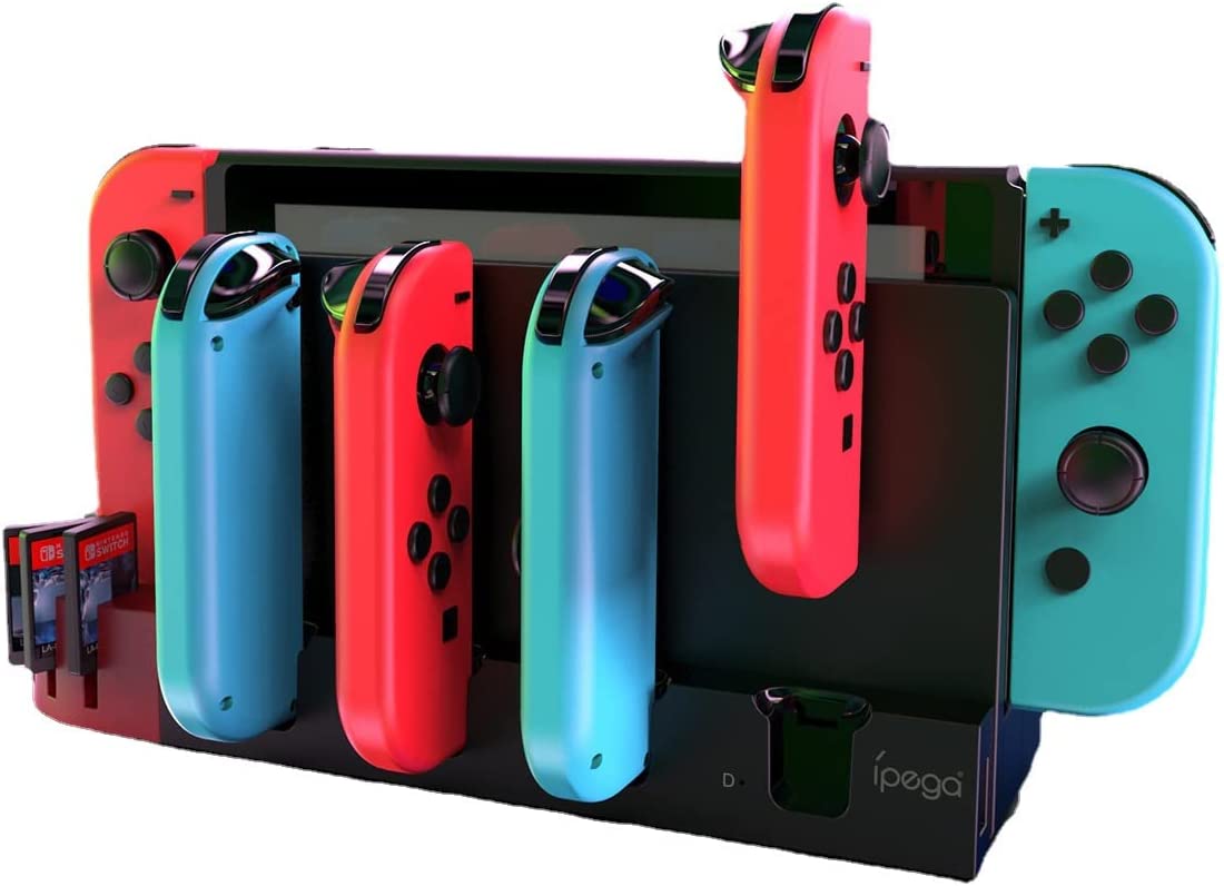 O carregador de alça é adequado para Nintendo Switch, assentos de carregamento de alça pequena esquerda e direita JoyCon, armazenamento de cartão de jogo-TwiHill
