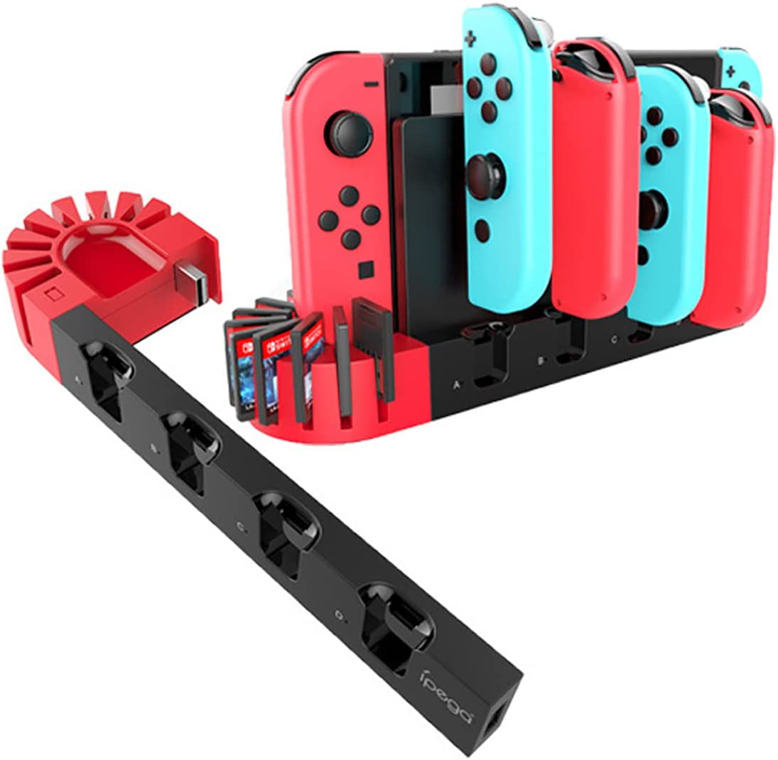 O carregador de alça é adequado para Nintendo Switch, assentos de carregamento de alça pequena esquerda e direita JoyCon, armazenamento de cartão de jogo-TwiHill