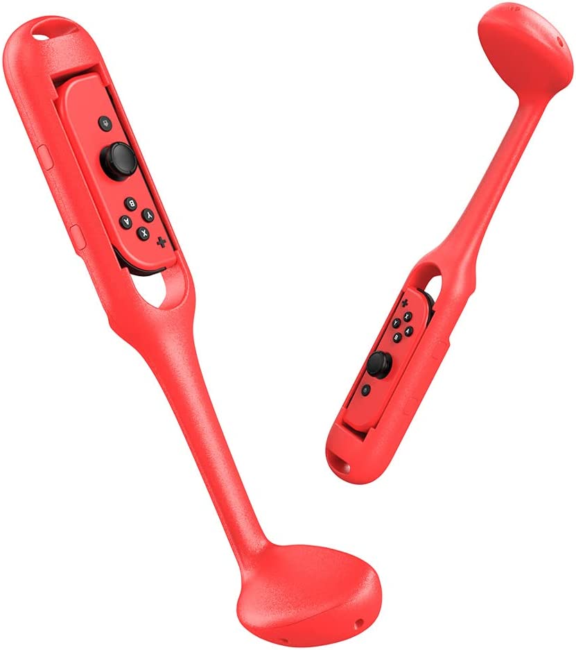 TwiHill 2021 novos tacos de golfe são adequados para jogo somatossensorial de golfe Nintendo Switch Mario, punho de punho vermelho e azul Nintendo Switch-TwiHill