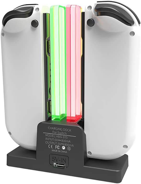 TwiHill O carregador duplo de manopla é adequado para Nintendo Switch OLED, carregador joycon de manopla esquerda e direita, carregador de feixe de luz colorido dois em um, acessórios Nintendo Switch-Site oficial de vendas da TwiHill