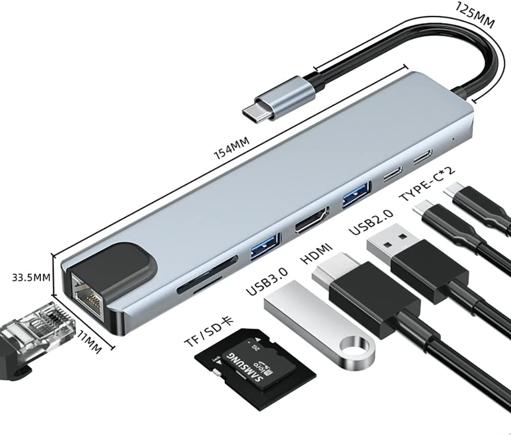 TwiHill Hub USB, docking station 8IN1 tipo-c, Hub para laptops-Site oficial de vendas da TwiHill