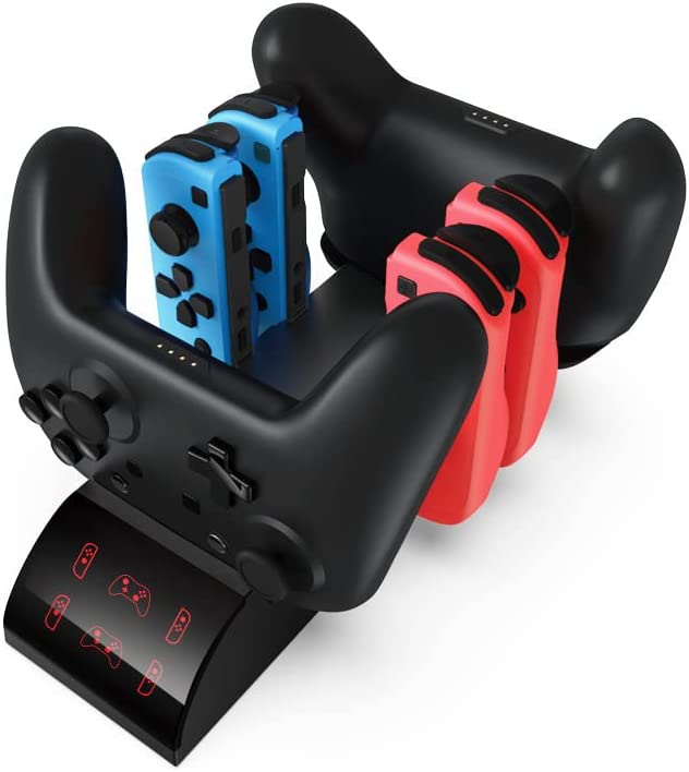 TwiHill A base de carregamento multifuncional é adequada para Nintendo Switch OLED, dock de carregamento joy-con esquerda e direita, acessórios Paradise Switch OLED-TwiHill