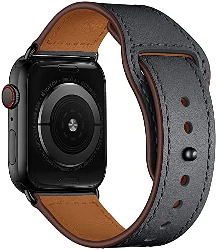 TwiHill Adequado para Apple iwatch couro estilo de negócios fivela de prego, apple watch couro novo pulseira de couro (42/ 44MM)-para appleSite oficial de vendas da TwiHill