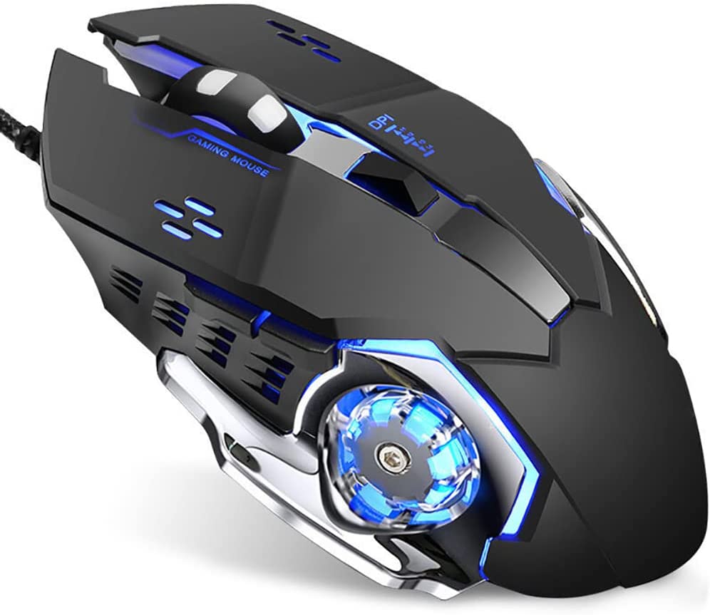 TwiHill Mouse com fio, ajuste de DPI de 4 velocidades, Luzes traseiras coloridas, melhor experiência-para PCSite oficial de vendas da TwiHill