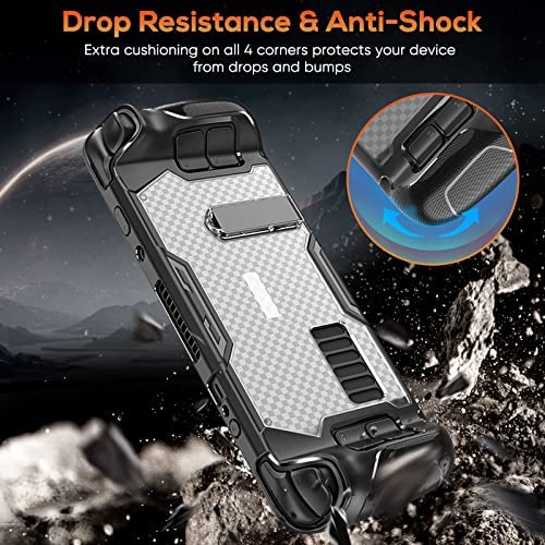 Estojo protetor para Steam Deck com Kickstand, TwiHill TPU Protector Cover Acessórios com Stand &amp; Screen Protector &amp; Thumb Grips, proteção total, antiderrapante, anti-colisão para Steam Deck-Site oficial de vendas da TwiHill