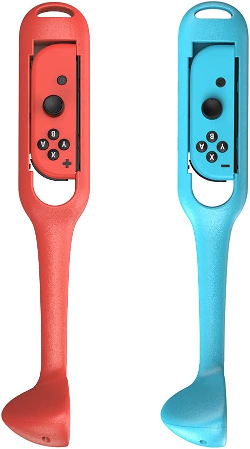 TwiHill 2021 novos tacos de golfe são adequados para jogo somatossensorial de golfe Nintendo Switch Mario, punho de punho vermelho e azul Nintendo Switch-TwiHill