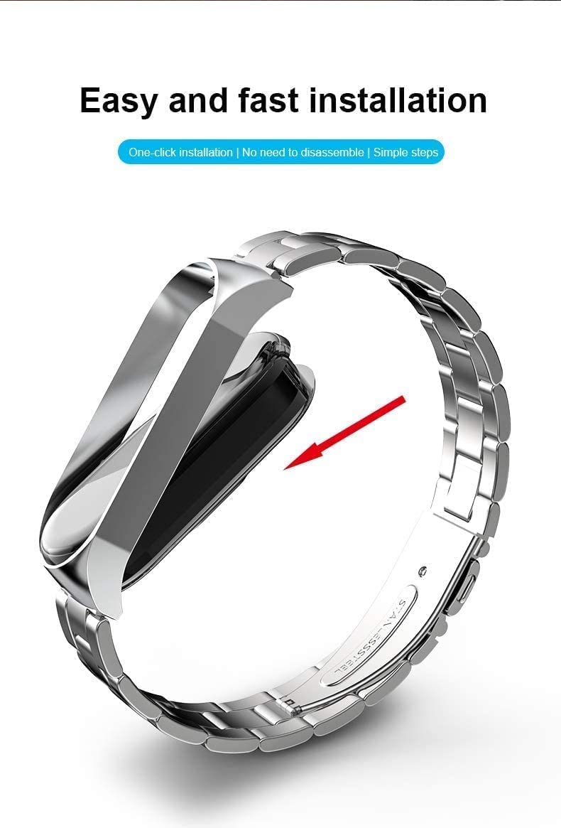 TwiHill bracelete de aço inoxidável para Xiaomi Mi banda 6, pulseira mi band 6, Agradável e confortável, pulseira de tipo comercial-Site oficial de vendas da TwiHill