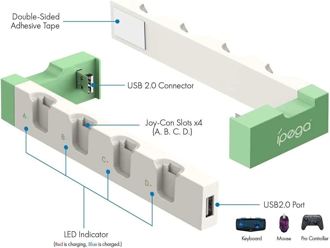 TwiHill Dock de carregamento para Nintendo Switch Joy-con-Site oficial de vendas da TwiHill