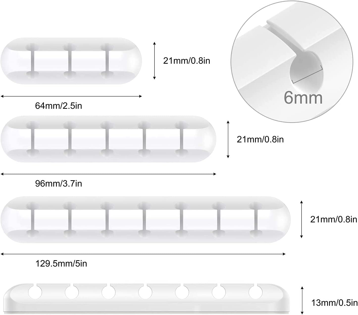 Clipes de suporte de cabo TwiHill, pacote de 3 clipes organizadores de cabo de gerenciamento de cabos Silicone autoadesivo para desktop Cabo de carregamento USB Mesa de cabeceira Cabo de alimentação Cabo de mouse Fio PC Office Home-Site oficial de vendas da TwiHill