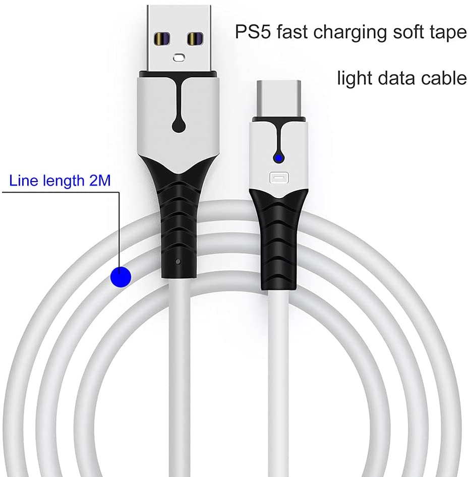 O novo cabo de carregamento de silicone para PS5, cabo de dados USB Cabo de carregamento de celular Android 3A-Site oficial de vendas da TwiHill