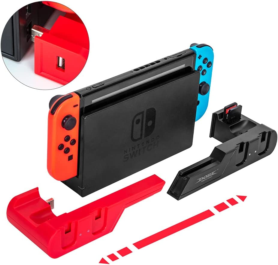 TwiHill a base de carregamento é adequada para joycon Nintendo Switch. Joycon vermelho e azul pequeno alça quatro base de carregamento, carregador Nintendo Switch esquerdo e direito gamepad-TwiHill