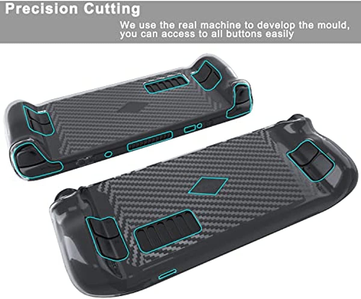 Capa protetora transparente atualizada TwiHill para Steam Deck, capa protetora de TPU macia com proteção total, absorção de choque, design antiderrapante e arranhões, acessórios para Steam Deck-Site oficial de vendas da TwiHill