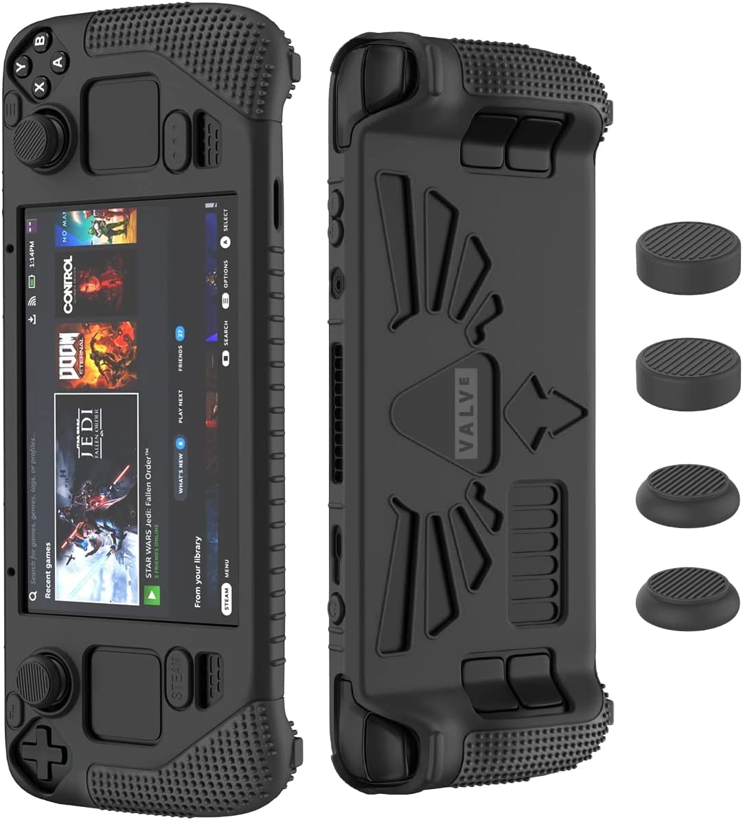Capa protetora TwiHill para Steam Deck, capa macia com 4 * Thumb Grips, kit de proteção total para antiderrapante para Valve Stream Deck-Site oficial de vendas da TwiHill