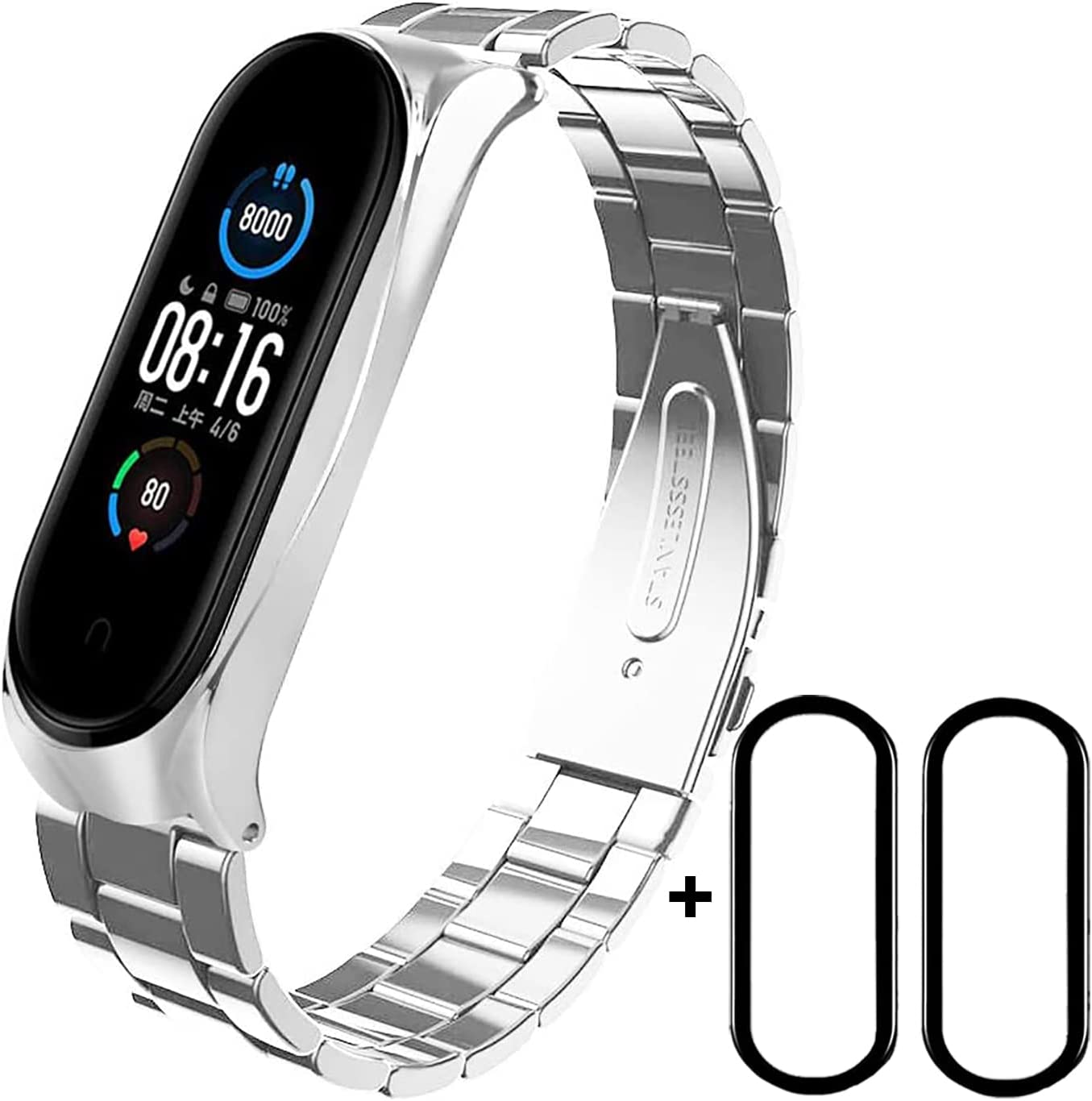 TwiHill é adequado para Xiaomi Mi Band 7 tipo fivela pulseira de substituição de aço inoxidável sólido-Site oficial de vendas da TwiHill