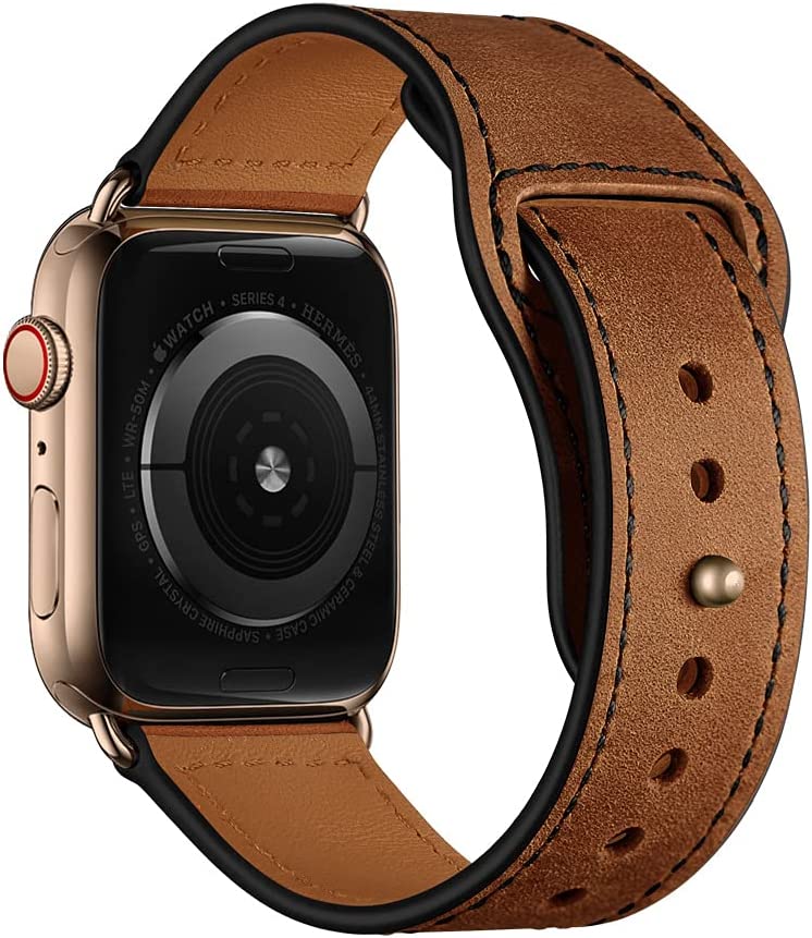 TwiHill Adequado para Apple iwatch couro estilo de negócios fivela de prego, apple watch couro novo pulseira de couro (38 / 40MM)-para appleSite oficial de vendas da TwiHill