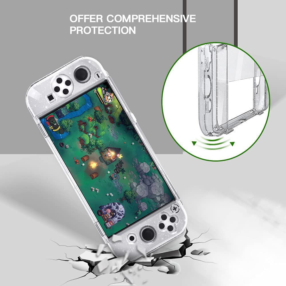 TwiHill Nintendo Switch OLED host split caixa protetora de cristal, acessórios Nintendo Switch OLED, acessórios de jogos-Site oficial de vendas da TwiHill