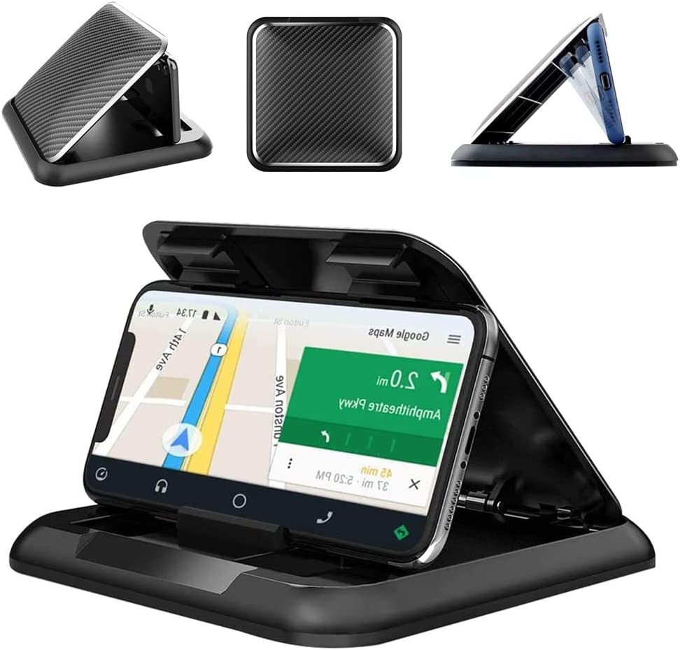 Suporte do telefone do carro de fibra carbono dashboard universal 3 a 7 polegada clipe do telefone móvel suporte montagem para o iphone xr xs max gps-para CarroSite oficial de vendas da TwiHill