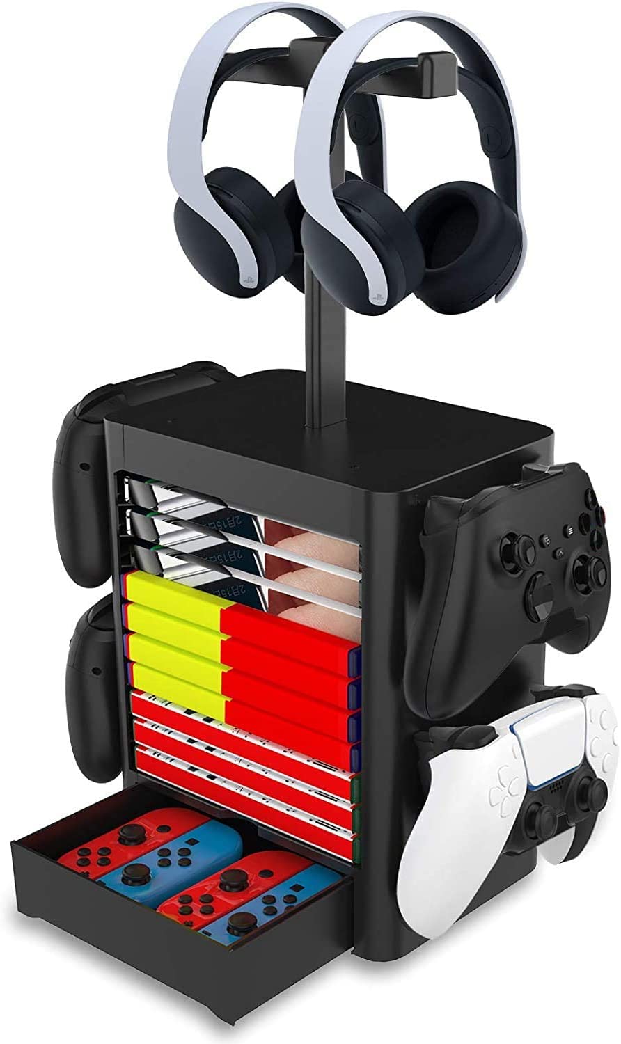 TwiHIll caixa de armazenamento para PS5 / PS4 Playstation/Xbox Series S &amp; X/Switch Acessórios, fones de ouvido, discos de jogos, Joy Cons, DualSense, controladores-Site oficial de vendas da TwiHill