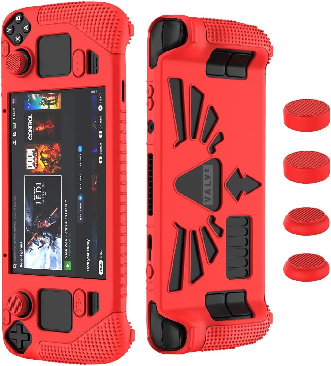 Capa protetora TwiHill para Steam Deck, capa macia com 4 * Thumb Grips, kit de proteção total para antiderrapante para Valve Stream Deck-Site oficial de vendas da TwiHill