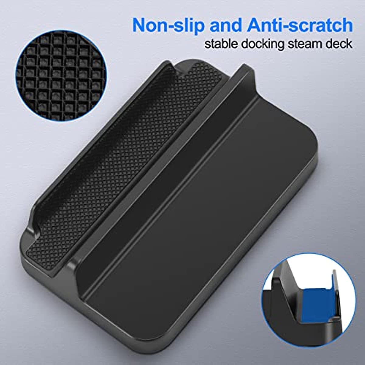 Base de suporte para Valve Steam Deck 2021, Steam Deck Dock com almofada de silicone antiderrapante (PRETO)-Site oficial de vendas da TwiHill