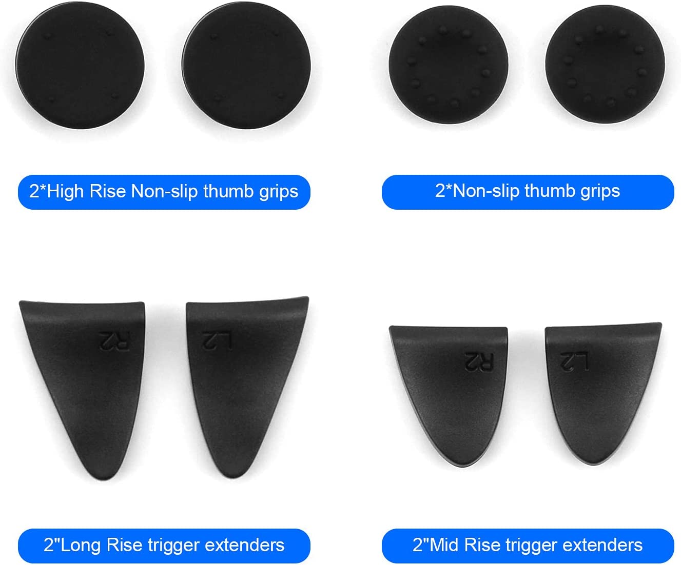 TwiHill a tampa de proteção do botão do gamepad é adequada para ps5, unha de silicone resistente a arranhões, tampa shell rocker LR2 grip set acessórios periféricos de jogo-Site oficial de vendas da TwiHill