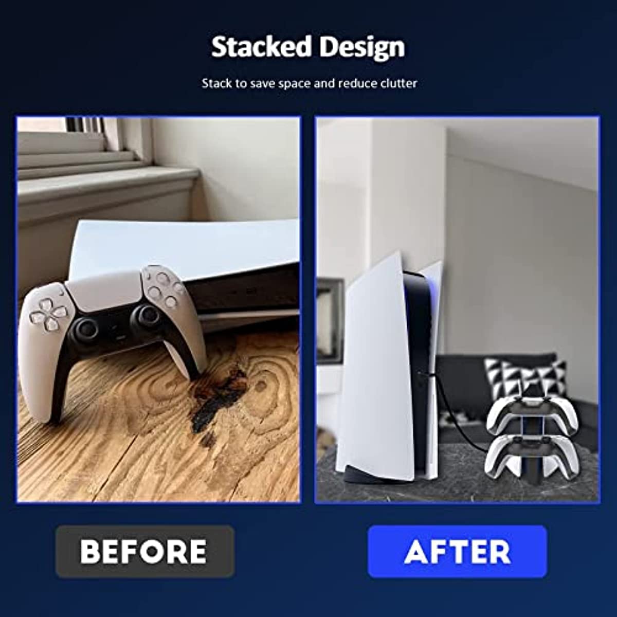 TwiHill Carregador para PS5 com duas portas USB C, base de carregamento rápido USB dupla para Playstation 5 Dualsense Controller-Site oficial de vendas da TwiHill