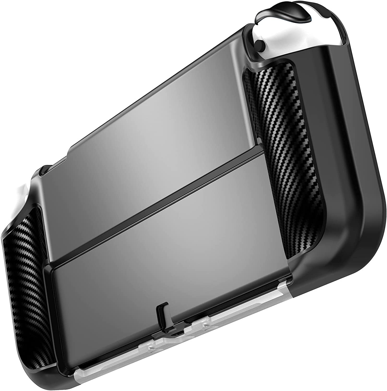 TwiHill Capa protetora Host TPU para Switch oled, capa protetora antideslizante integrada para console de jogos NS OLED, acessórios Nintendo Switch-TwiHill