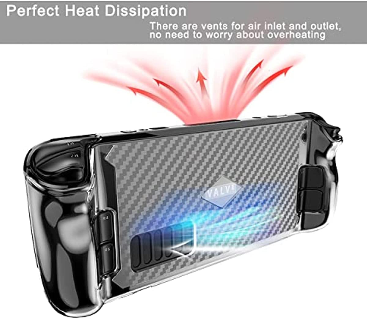 Capa protetora transparente atualizada TwiHill para Steam Deck, capa protetora de TPU macia com proteção total, absorção de choque, design antiderrapante e arranhões, acessórios para Steam Deck-Site oficial de vendas da TwiHill