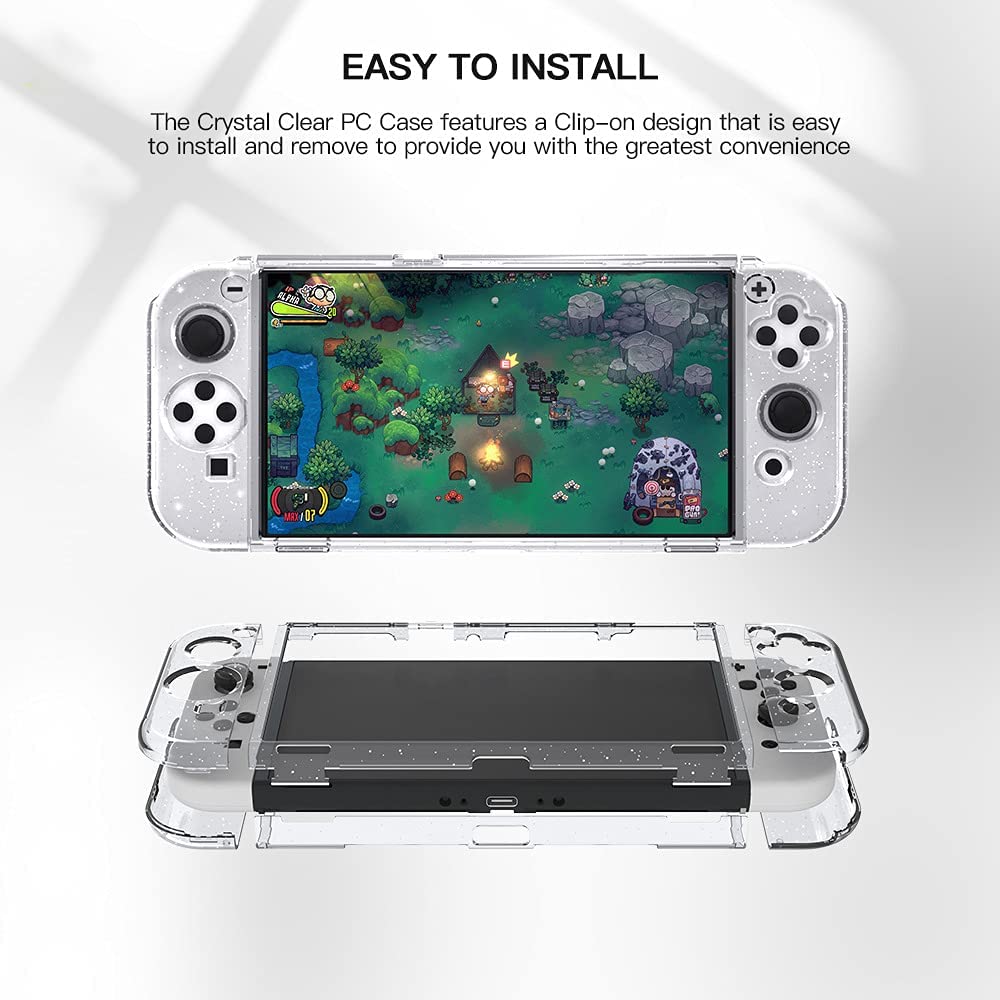 TwiHill Nintendo Switch OLED host split caixa protetora de cristal, acessórios Nintendo Switch OLED, acessórios de jogos-Site oficial de vendas da TwiHill