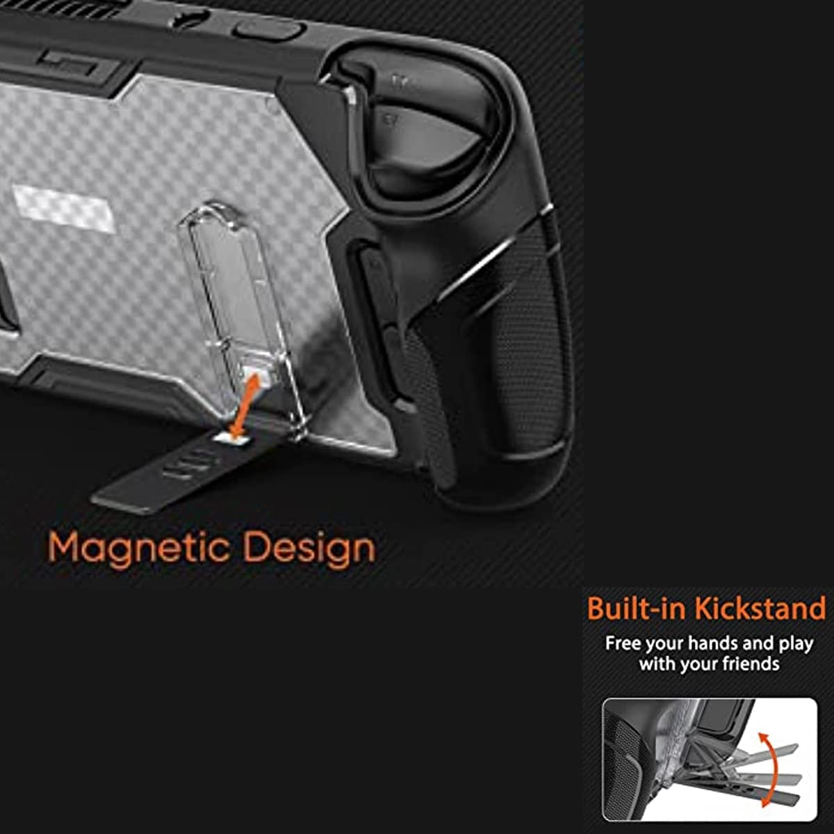 Estojo protetor para Steam Deck com Kickstand, TwiHill TPU Protector Cover Acessórios com Stand &amp; Screen Protector &amp; Thumb Grips, proteção total, antiderrapante, anti-colisão para Steam Deck-Site oficial de vendas da TwiHill