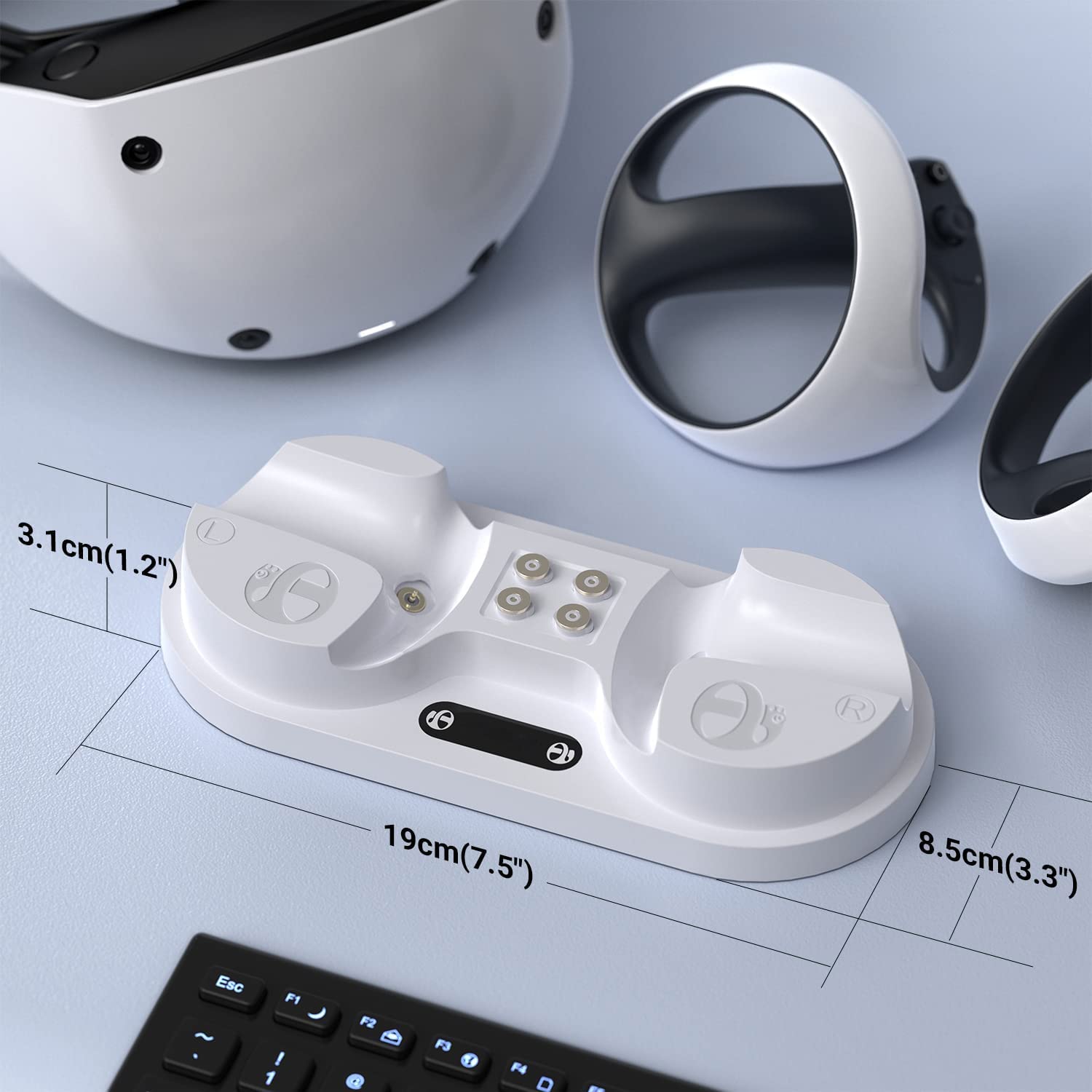 Estação de carregamento TwiHill para PS5 VR2, estação de carregamento VR2 com indicador LED-Site oficial de vendas da TwiHill