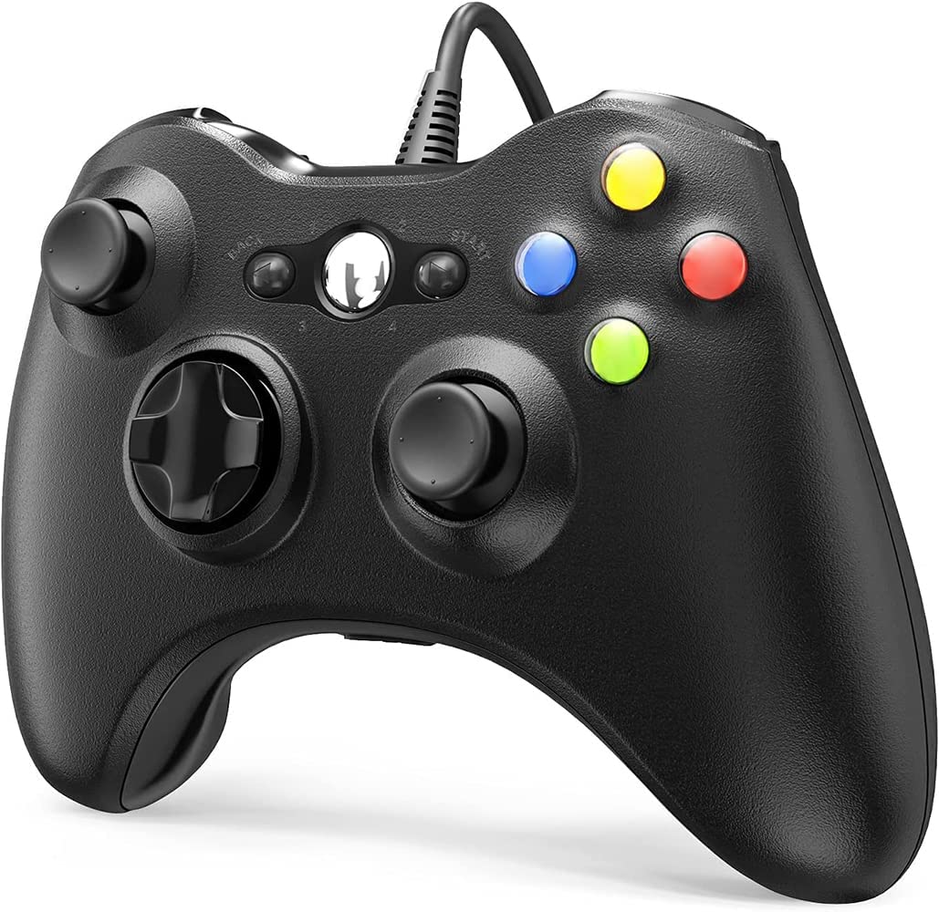 Controlador de PC com fio compatível com Xbox 360/Xbox 360 Slim/PC Windows 10/8/7 Preto-Site oficial de vendas da TwiHill