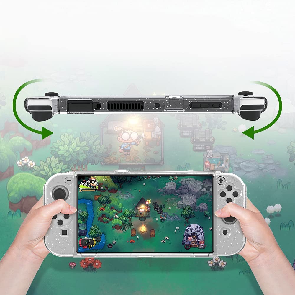 TwiHill Nintendo Switch OLED host split caixa protetora de cristal, acessórios Nintendo Switch OLED, acessórios de jogos-Site oficial de vendas da TwiHill