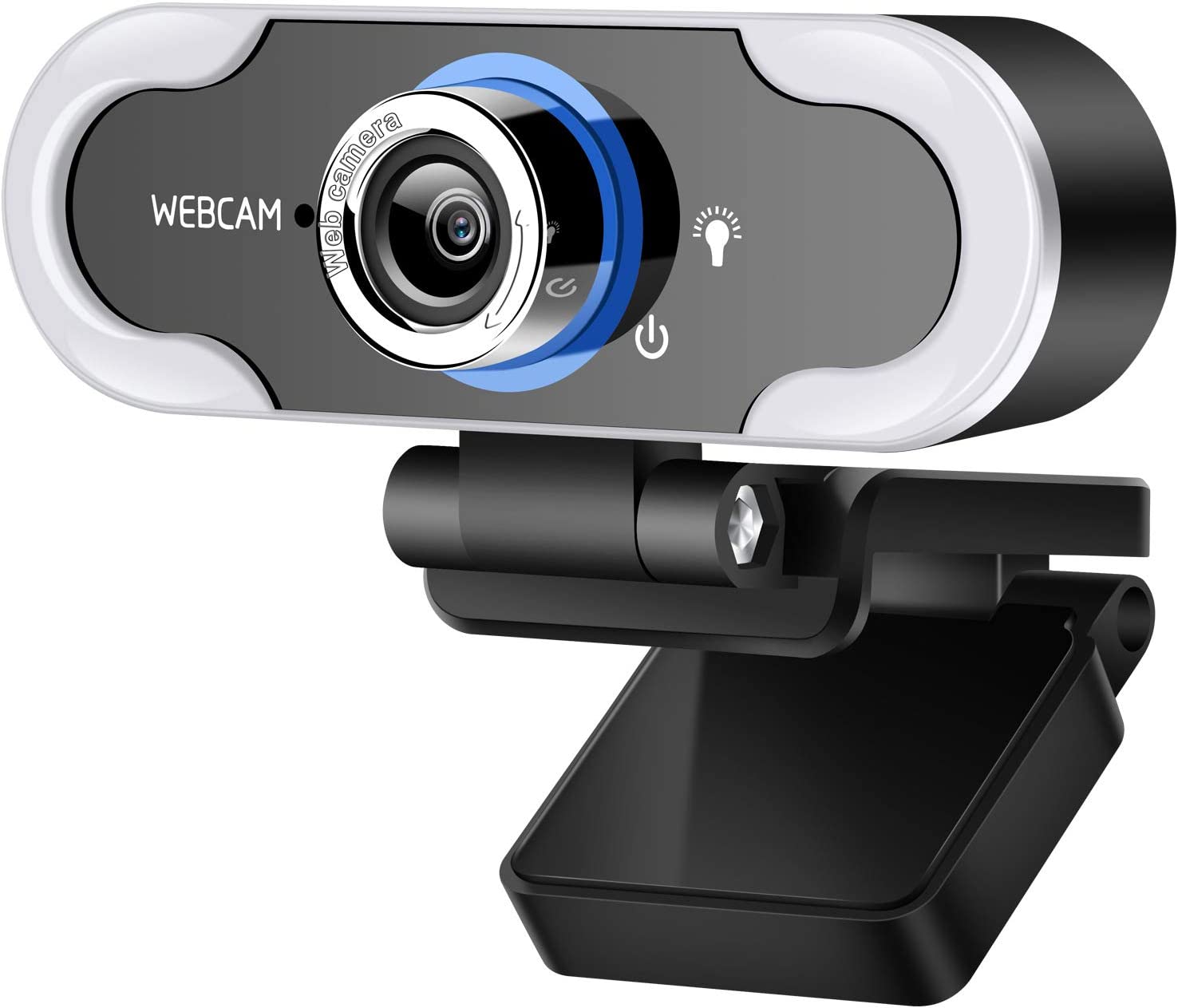 TwiHill 2K/1080P Webcam, Com tripé,NP HD PC Webcam Microfone embutido de câmera de computador USB - Câmera da Web USB para transmissão ao vivo, videochamada e gravação - Com a luz de preenchimento de LED, a luz de fundo também é clara-Site oficial de vendas da TwiHill
