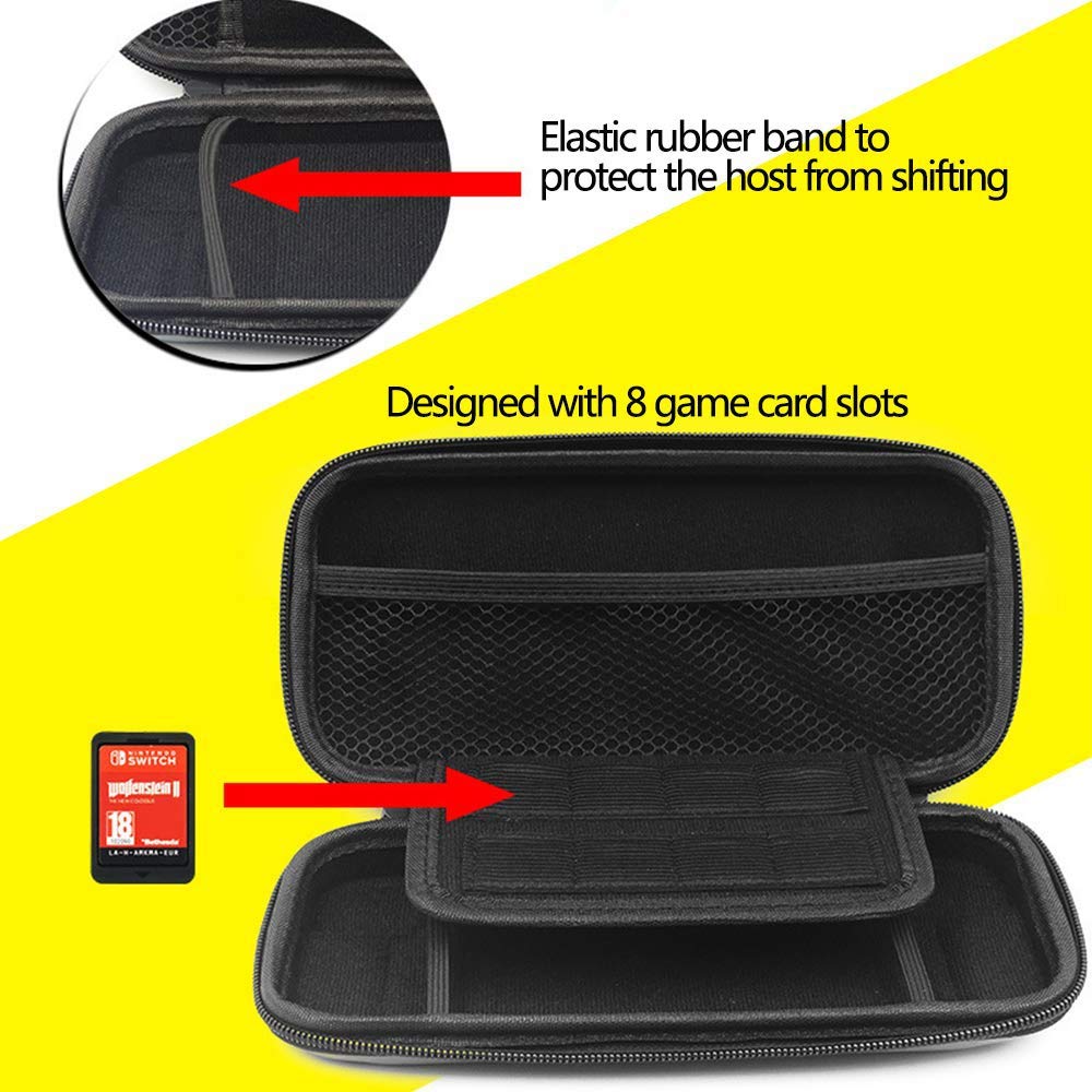 Bolsa de mão de material EVA protetora rígida para viagem compatível com Switch Lite Host-TwiHill