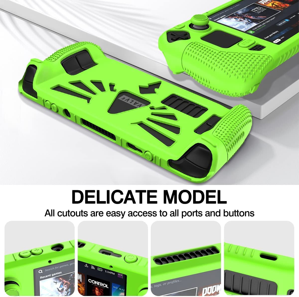 Capa protetora TwiHill para Steam Deck, capa macia com 4 * Thumb Grips, kit de proteção total para antiderrapante para Valve Stream Deck-Site oficial de vendas da TwiHill