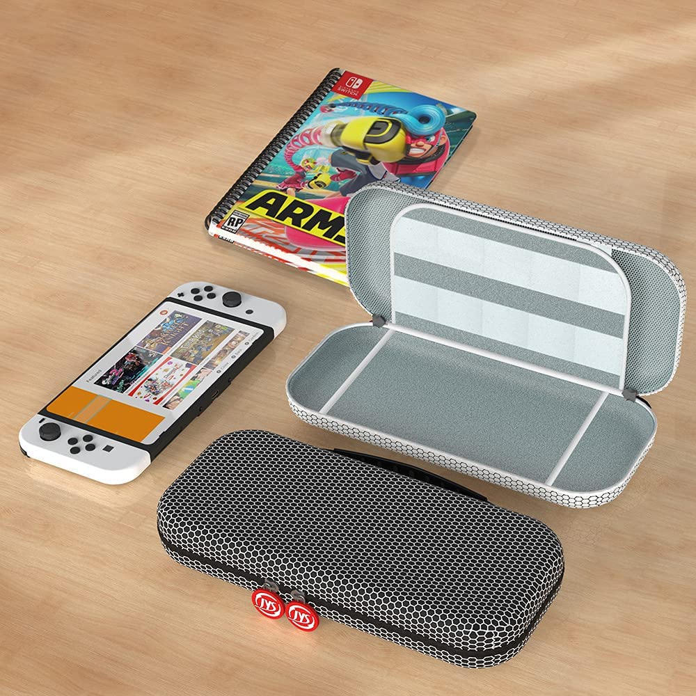 TwiHill A bolsa de armazenamento é adequada para Nintendo Switch OLED, que pode acomodar o console/cartão de jogo/cabo de carregamento ao mesmo tempo. acessórios para Nintendo Switch OLED-TwiHill
