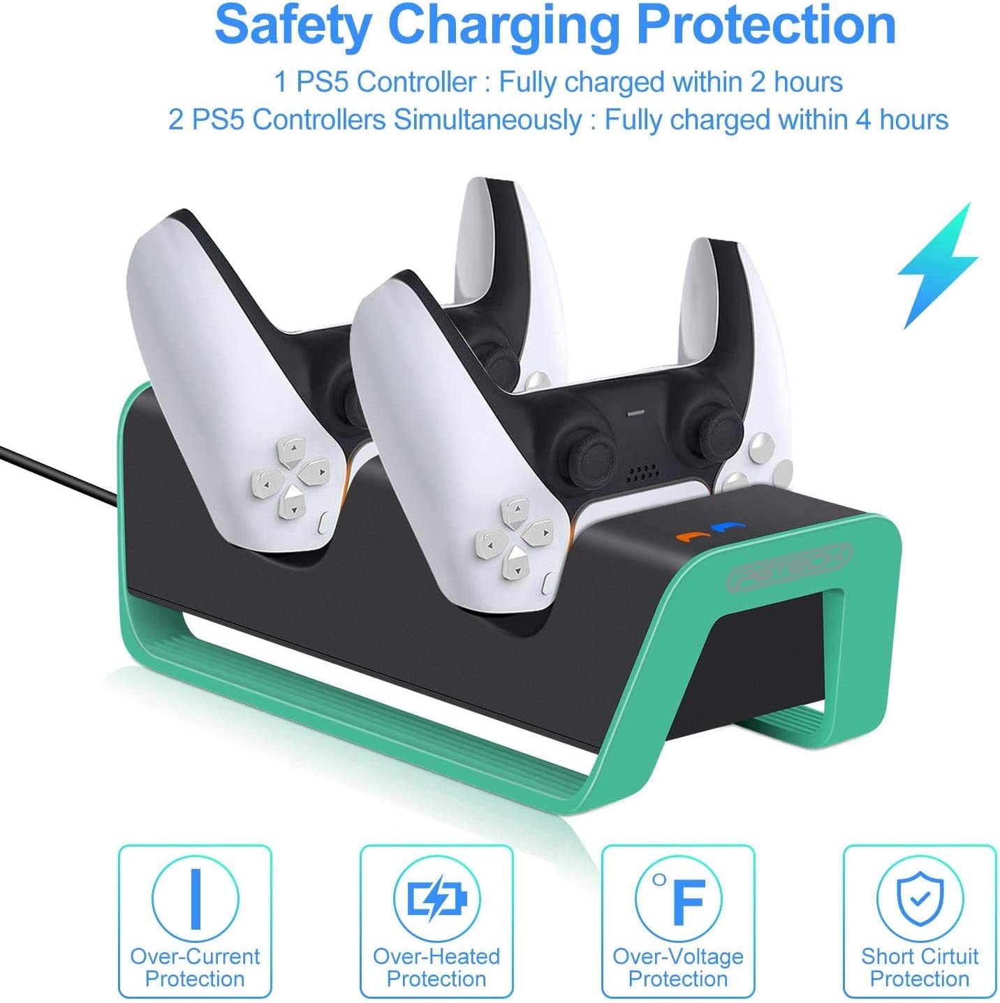 O controlador TwiHill é adequado para suporte do controlador sem fio PS5, base do controlador de jogo PS5, suporte duplo do controlador PS5 duplo-Site oficial de vendas da TwiHill