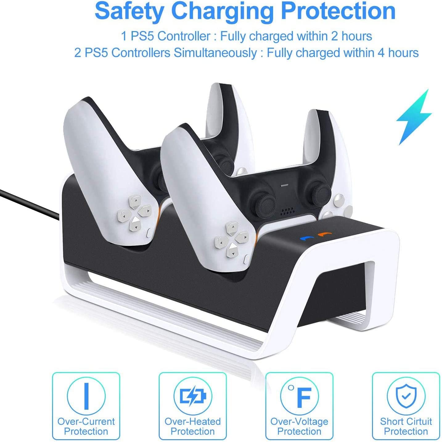 O controlador TwiHill é adequado para suporte do controlador sem fio PS5, base do controlador de jogo PS5, suporte duplo do controlador PS5 duplo-Site oficial de vendas da TwiHill