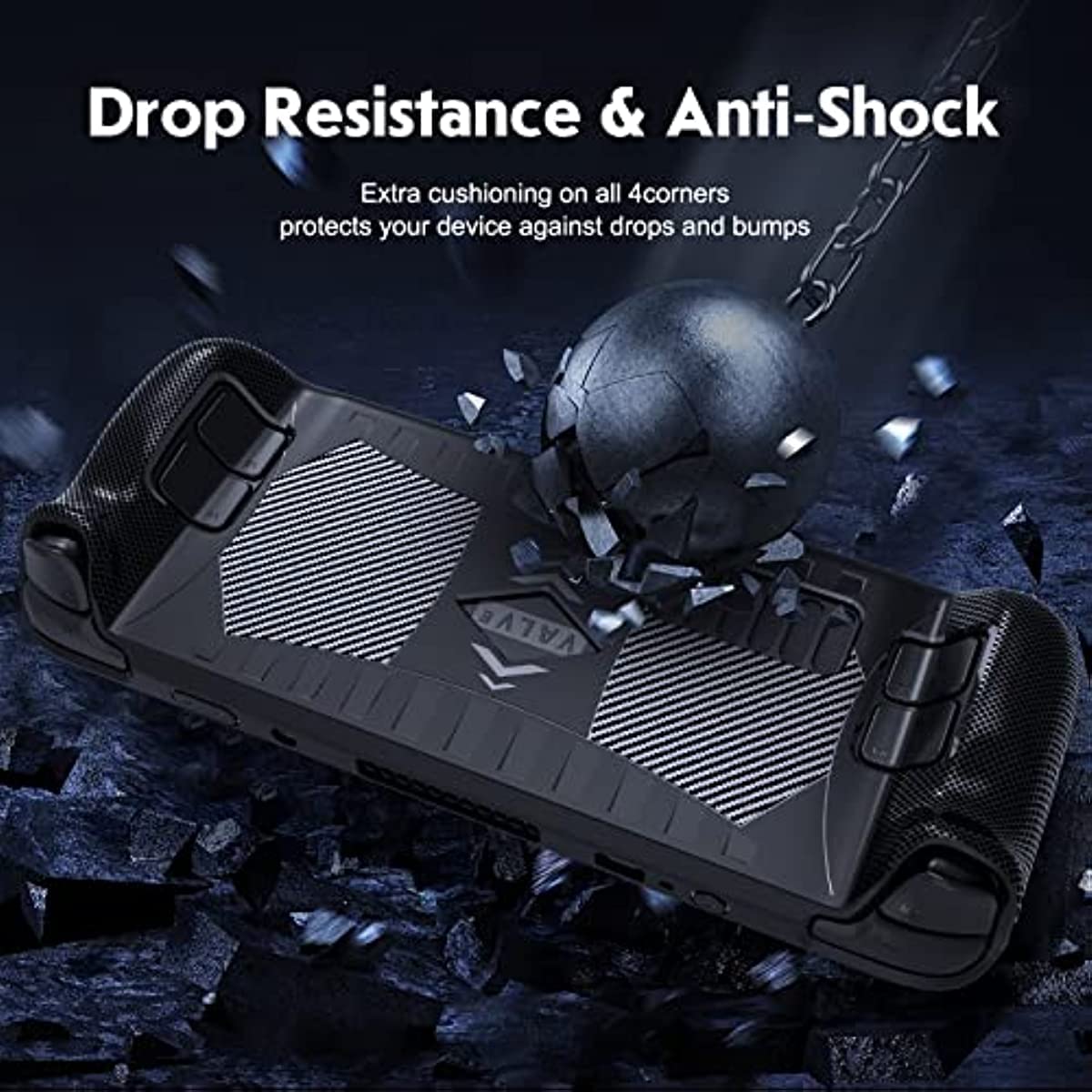 Estojo para Steam Deck, Estojo Protetor TwiHill para Steam Deck Capa TPU Compatível com Steam Deck, Absorção de Choque, Antiderrapante Design Anti-riscos Protetor de Capa-Site oficial de vendas da TwiHill