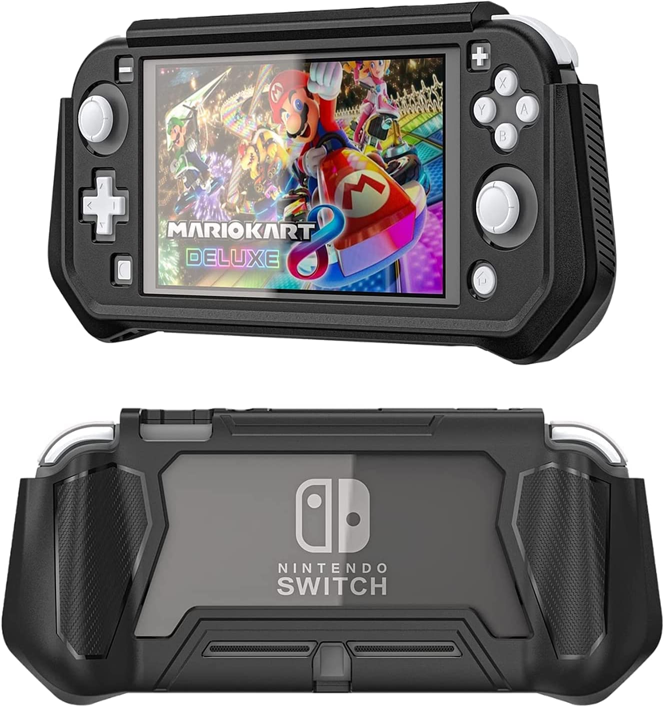 TwiHill Capa para Nintendo Switch Lite, capa protetora, capa de aderência com protetor de tela de policarbonato integrado, capa dividida de TPU com antiarranhões e antipoeira (amarelo)-TwiHill