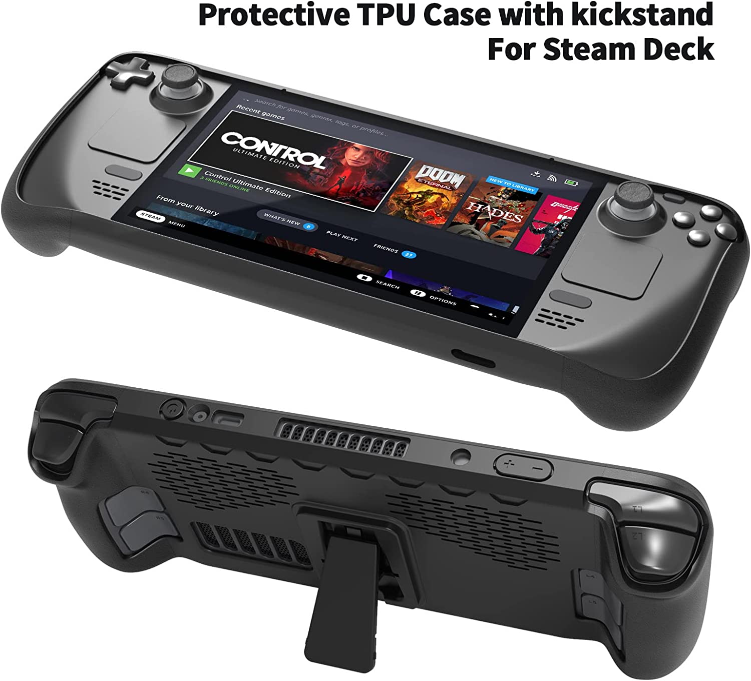 Estojo protetor para Steam Deck, estojo protetor TPU com suporte, adesivo para botão do touchpad-Site oficial de vendas da TwiHill