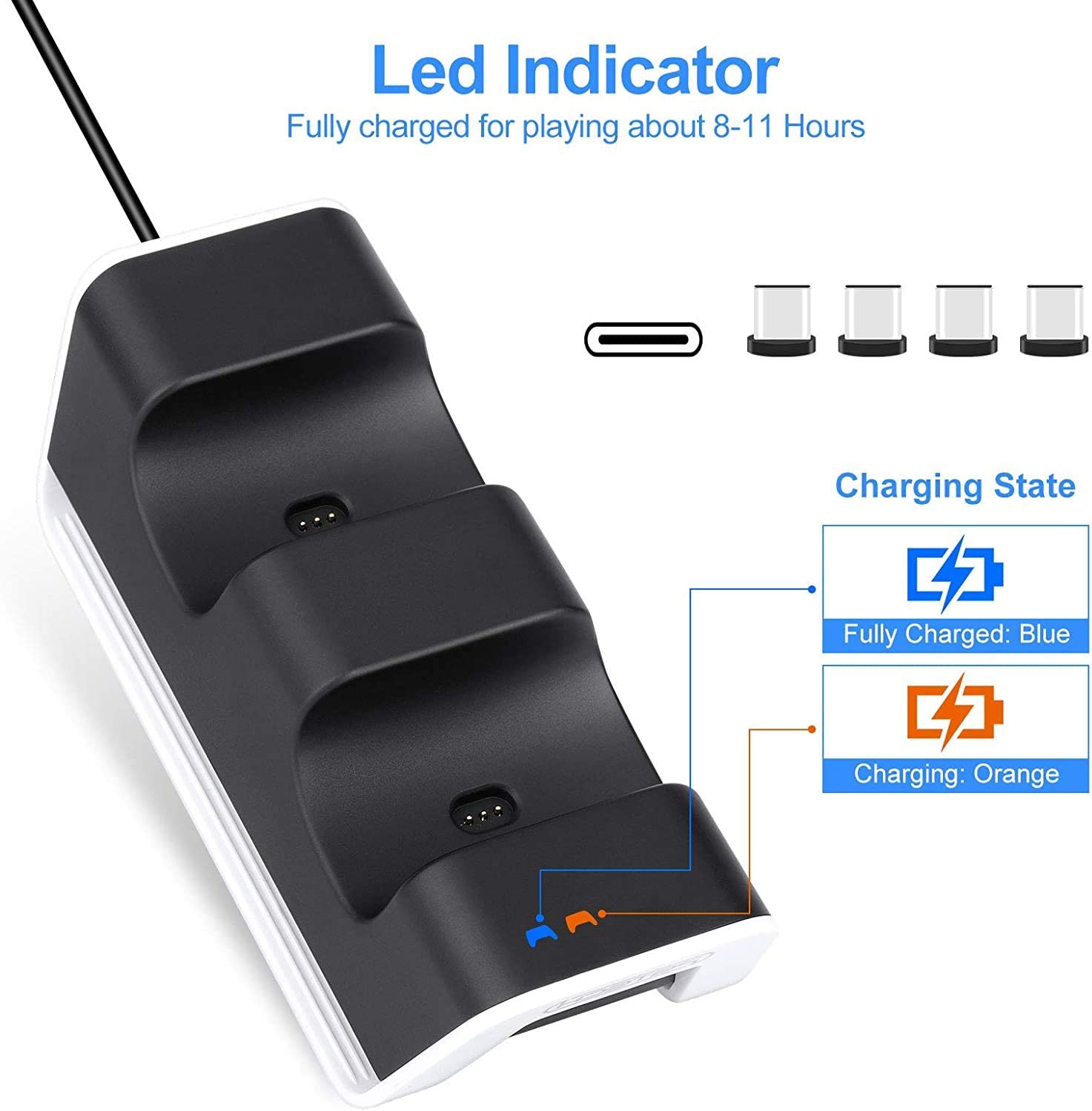 O controlador TwiHill é adequado para suporte do controlador sem fio PS5, base do controlador de jogo PS5, suporte duplo do controlador PS5 duplo-Site oficial de vendas da TwiHill